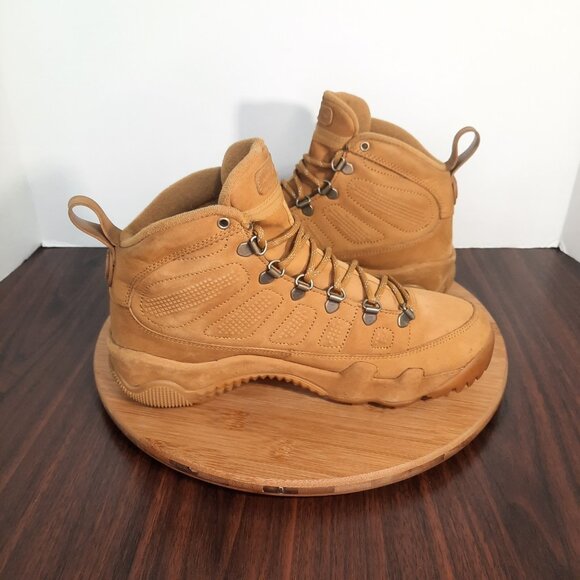 Nike Air Jordan Retro 9 NRG Boot Mens 8 Shoes Wheat Flax Baroque Brown Sneakers